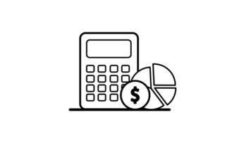 Simple animation of financial data analysis icons, suitable for business and financial presentation videos. video