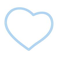 Hand Drawn Blue Heart Frame vector