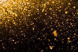 Abstract gold bokeh with black photo