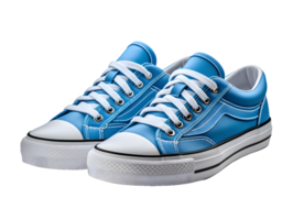 AI generated Blue Sneakers Isolated on Transparent Background. Fashionable Casual Shoes for Shoe Shop Ad Design. Generative Ai png