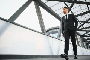 Businessman in an elegant city photo