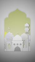 moskee animatie gedurende dag en nacht video