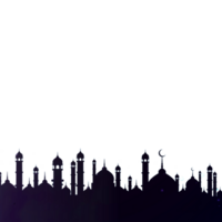 Ramadan mosque silhouette background png