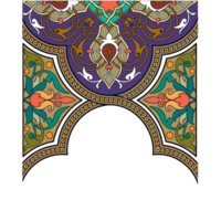 Islamic frame border for religious decoration design png