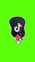 Tiktok Follow Button Speech Bubble Green Screen video