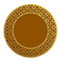 Round Islamic frame Ramadan karim design png