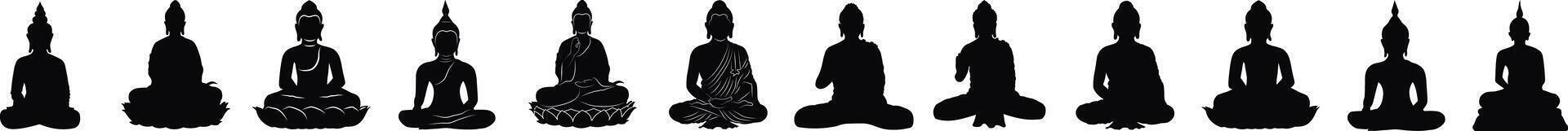señor gautama Buda ilustración para contento Buda purnima, vesak día social medios de comunicación enviar , web bandera vector
