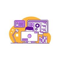 Maintenance Process - Flat Design vector