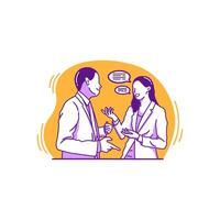 People Asking Question - Flat Design vector