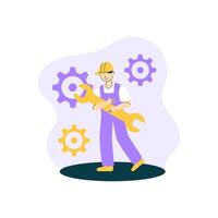 Maintenance Process - Flat Design vector