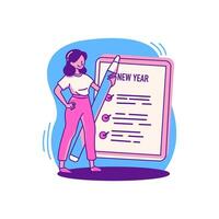 New Year Resolution - Flat Design vector