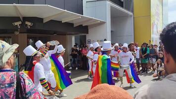 Bangkok, thailand, juni 4 2023 - bangkok stolthet parad HBTQ gata firande video