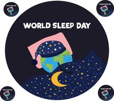 mundo dormir día vector ilustración