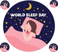 world sleep day Vector illustration