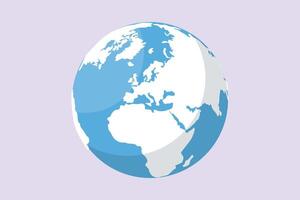 Globe. World map concept. Colored flat vector illustration isolated.