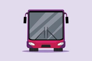 Modern Bus. Land transportation concept Colored flat vector illustration isolated.