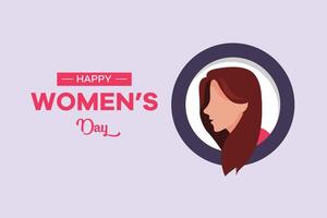 International Women's Day concept. Colored flat vector illustration isolated.