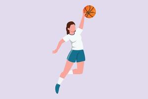 Basket ball concept. Colored flat vector illustration isolated.