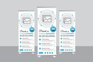 Business roll banner design vector file . Roll up business template layout brochure leaflet-vector