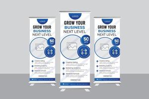 Business roll banner design vector file . Roll up business template layout brochure leaflet-vector