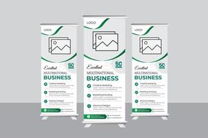 Business roll banner design vector file . Roll up business template layout brochure leaflet-vector