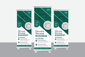 Business roll banner design vector file . Roll up business template layout brochure leaflet-vector