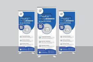 Business roll banner design vector file . Roll up business template layout brochure leaflet-vector