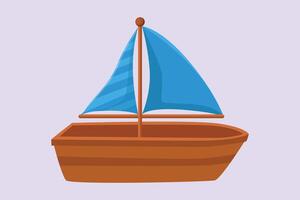 Sea transportation concept. Colored flat vector illustration isolated.