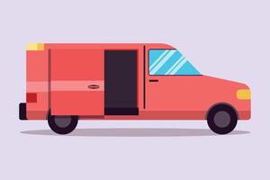 Delivery truck concept. Colored flat vector illustration isolated.