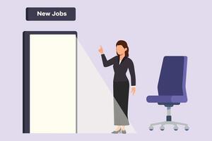 Change job or career. Improvement or progression concept. Colored flat vector illustration isolated.