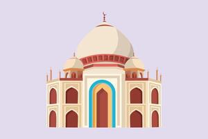 kabaah alharam y mezquita concepto. de colores plano vector ilustración aislado.