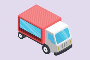 Delivery truck concept. Colored flat vector illustration isolated.