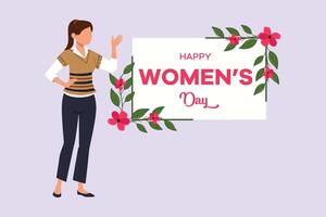 International Women's Day concept. Colored flat vector illustration isolated.