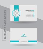 Abstract style free vector minimal business card template.