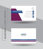 Abstract style free vector minimal business card template.