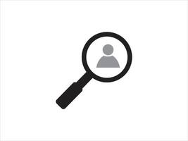 Search icon or Magnifying glass. Vector illustration.