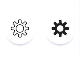 Setting icon. Collection of vector symbol on white background. Vector illustration.