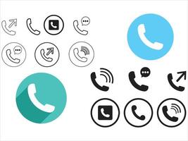 Phone call icon vector . Vector illustration