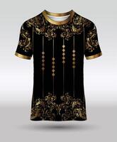 Golden Color T-shirt jersey Design for Sublimation Print vector