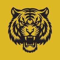 angry tiger head vector icon logo