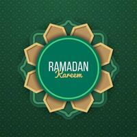 Realistic Ramadan Kareem Label Design vector