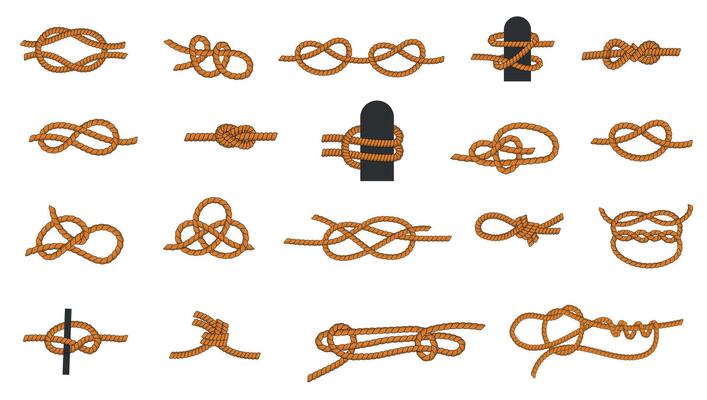 Sea Boat Rope Knots Vector Illustration Isolated Marine Navy Cable Natural  Tackle Sign Royalty Free SVG, Cliparts, Vectors, and Stock Illustration.  Image 80041296.