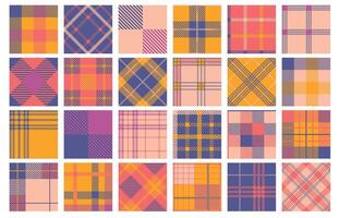 Tartan print. Seamless scottish check pattern, modern geometric tweed fabric for autumn winter fashion textile design. Vector texture