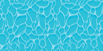 Blue pool pattern. Seamless print of water surface top view cartoon style, deep liquid aqua ripple, summer swimming background. Vector texture