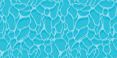 Blue pool pattern. Seamless print of water surface top view cartoon style, deep liquid aqua ripple, summer swimming background. Vector texture