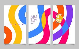 abstract line for cover design, colorful template background vector