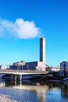 el térmico poder planta Salsburgo mitte es situado en el bancos de el salzach. foto