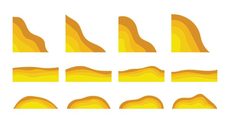 Organic Blob Corner Shape, Element Graphic Design Decoration. Abstract Wave Corner Border, Vector Illustration
