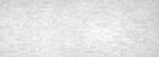 White brick wall backgrounds studio room interior texture for display products. photo