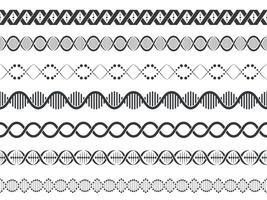 Dna spirals seamless pattern. Biochemistry gene sequence model for wallpaper, biology research concept for fabric print. Vector texture